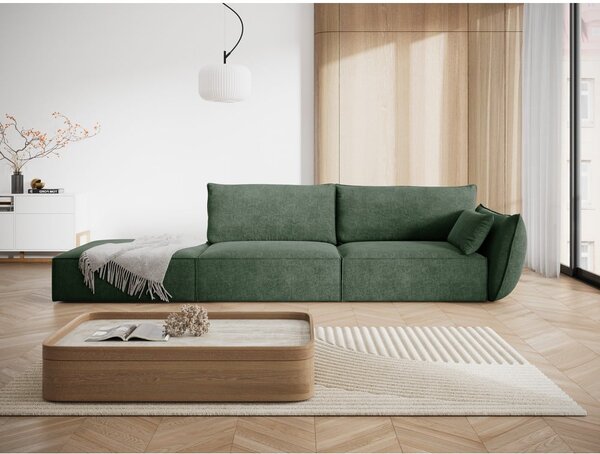Ciemnozielony szezlong (prawostronny) Vanda – Mazzini Sofas