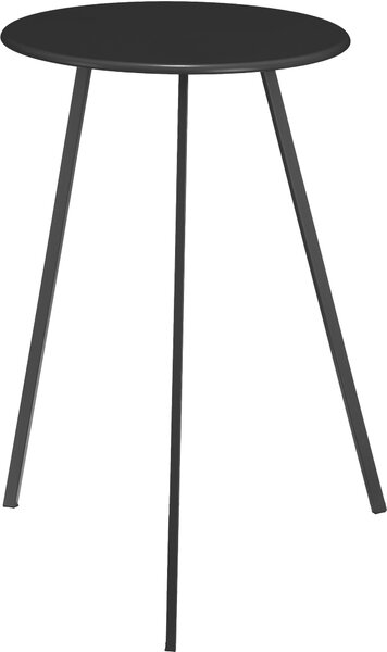Stolik pomocniczy Mica Decorations Seatle – stoliki ogrodowe H58 x Ø38 cm – stolik metalowy – stolik balkonowy – may stolik – czarny