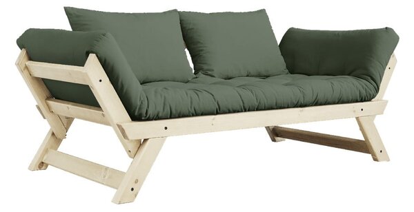 Sofa rozkładana z zielonym obiciem Karup Design Bebop Natural/Olive Green