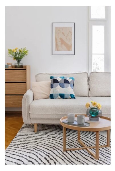 Beżowa rozkładana sofa z materiału bouclé 215 cm Patti – Bonami Selection