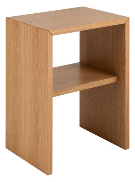 Stolik nocny Anvik z pÃ³ÅkÄ , kolor oak lacquered