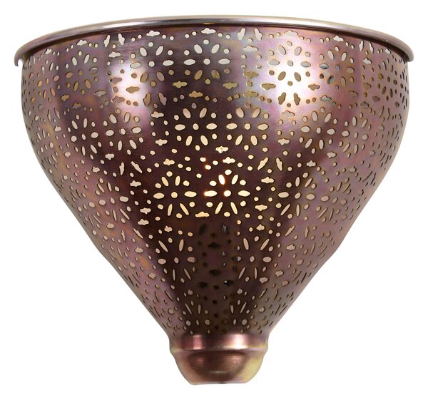 Orientalna lampa ścienna miedziana z wzorem - Muraf