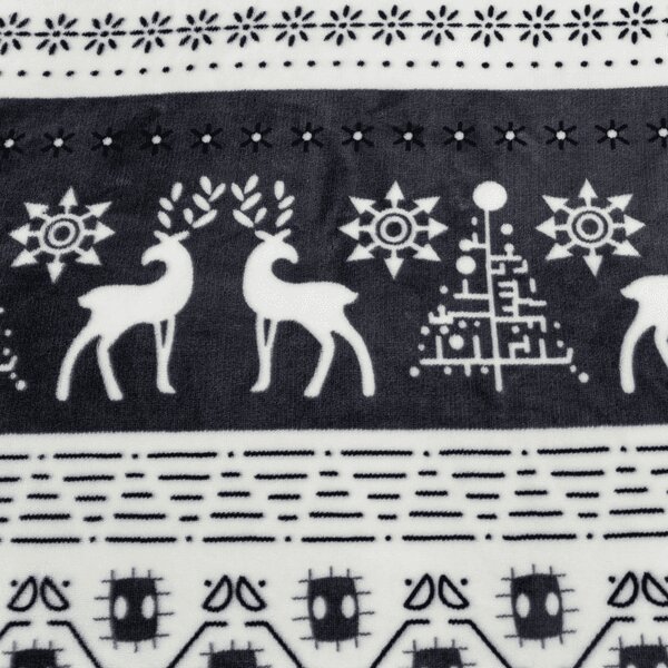 Pościel z mikropluszu WINTER DEER szare Rozmiar pościeli: 2 szt 70 x 90 cm | 200 x 220 cm