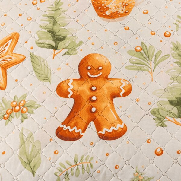 Narzuta na łóżko WINTER GINGERMAN, biała Rozmiar: 170 x 210 cm