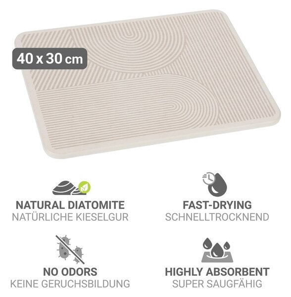 Beżowa podkładka do naczyń okrzemkowa (z diatomitu) 40x30 cm Damon – Wenko