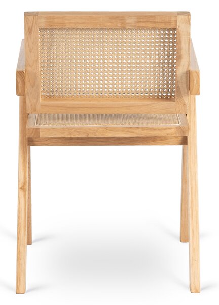 Krzesło Drewniane MADERA Dąb/Beż Ażurowe Klasyczne Retro