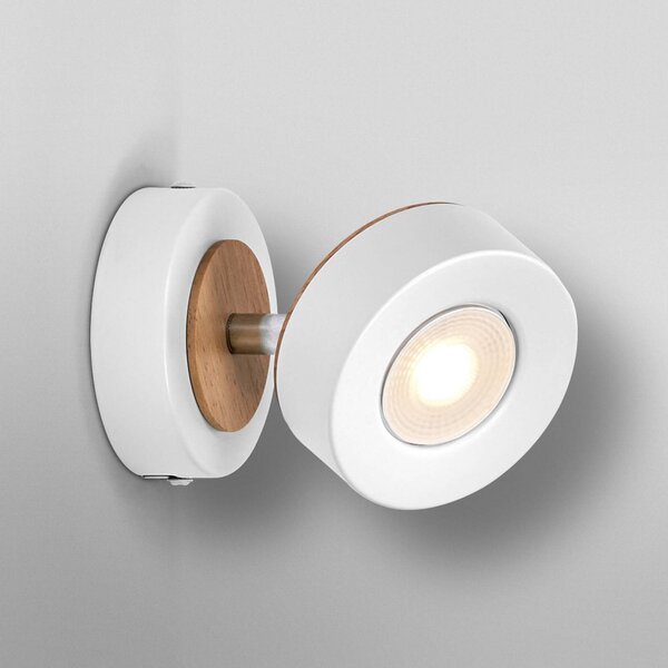 OSRAM Reflektor sufitowy LED PLUTO, biały, 1 spot, metal 3000 K PLUTO, biały / opal, salon / jadalnia, metal