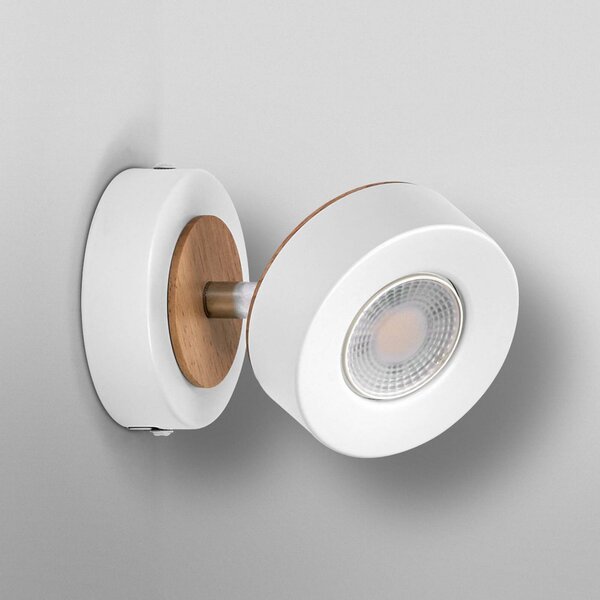 OSRAM Reflektor sufitowy LED PLUTO, biały, 1 spot, metal 3000 K PLUTO, biały / opal, salon / jadalnia, metal