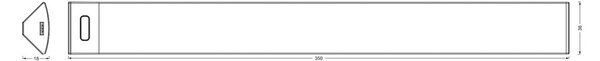 OSRAM Oprawa podszafkowa LED Linear Angle, biała, czujnik, 35 cm Angle Frameless, możliwość ściemniania, biały / opal, kuchnia, aluminium