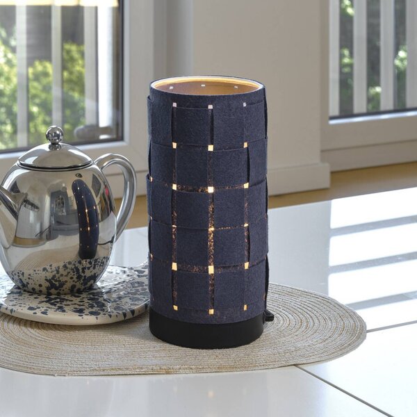 OSRAM Lampa stołowa Decor Felt Weaving, aluminiowy / szary / cynkowy, salon / jadalnia, tkanina / materiał / jedwab