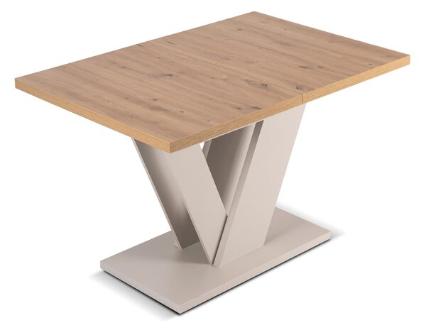 Stół Prostokątny Rozkładany CLARK 120-160 cm Dąb Artisan/Kaszmir Nowoczesny