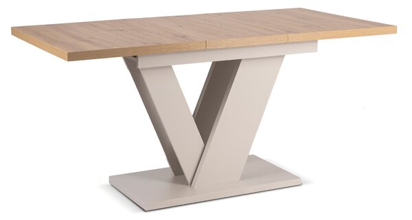 Stół Prostokątny Rozkładany CLARK 120-160 cm Dąb Artisan/Kaszmir Nowoczesny