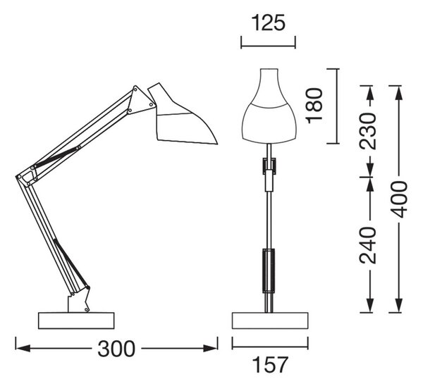 OSRAM Lampa stołowa Office Line Desk Pear, czarny, biuro, metal