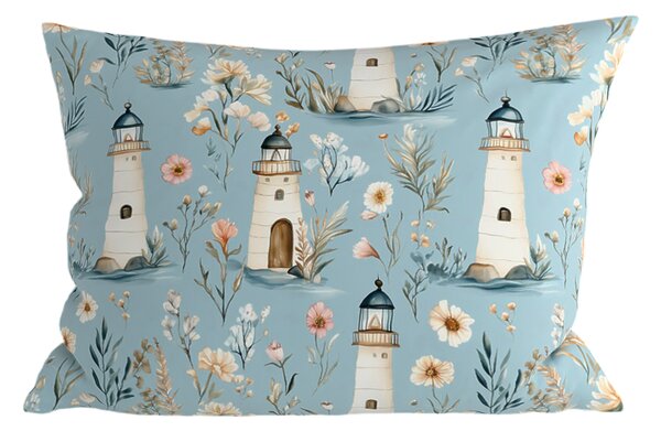 Poszewka na poduszkę z polibawełny LIGHTHOUSE POLY 50x70 cm, niebieska