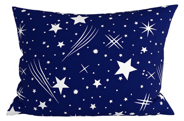 Poszewka na poduszkę z polibawełny NIGHT SKY POLY 70x90 cm, niebieska