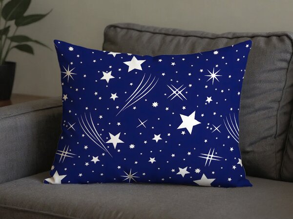Poszewka na poduszkę z polibawełny NIGHT SKY POLY 70x90 cm, niebieska