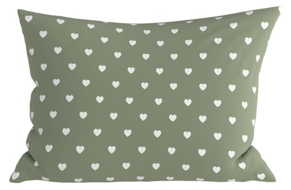 Poszewka na poduszkę z polibawełny SAGHEARTS POLY 50x70 cm, zielona