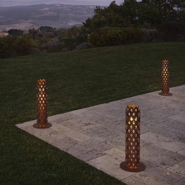 Slamp Słupek oświetleniowy Charlotte, brązowy / rdzawy, stal szlachetna, design