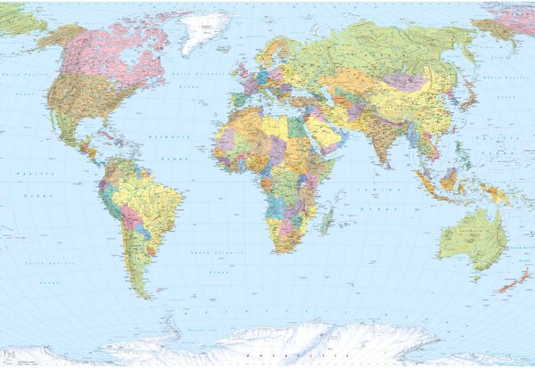 Komar Fototapeta World Map XXL, 368 x 248 cm, XXL4-038
