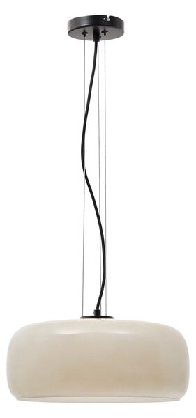 Szarobeżowa lampa wisząca LED ze szklanym kloszem ø 38 cm Reig – Kave Home