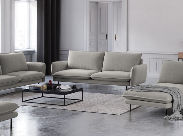 Jasnoszara sofa Cosmopolitan Design Vienna, 200 cm