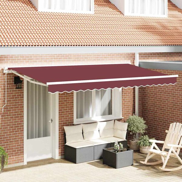 Rama markizy bordowy 350 x 200 cm Poliester z powłoką PU