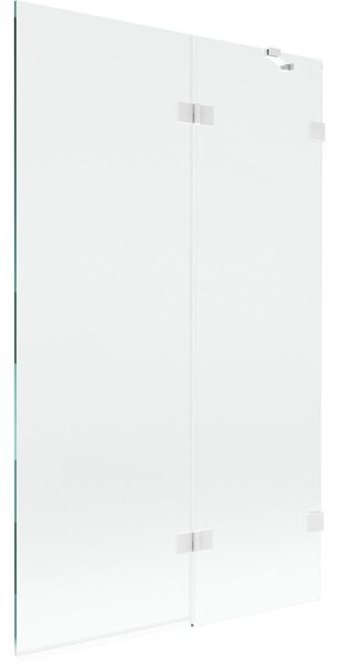 Mexen Lunar parawan nawannowy 2-skrzydłowy prawy 110 x 150 cm, transparent, biały - 897-110-100-20-00-P