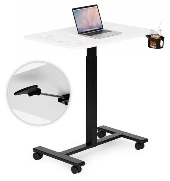 Mobilne biurko regulowane 70x48 cm stolik pod laptopa regulacja wysokoÅci 71,5-112 cm ModernHome