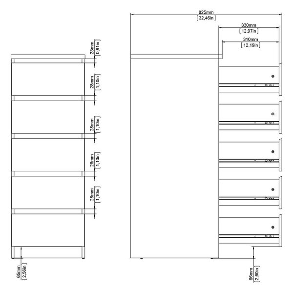 Komoda w dekorze dębu w naturalnym kolorze 40x111x50 cm Naia – Tvilum