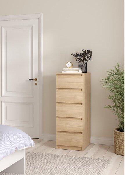 Komoda w dekorze dębu w naturalnym kolorze 40x111x50 cm Naia – Tvilum