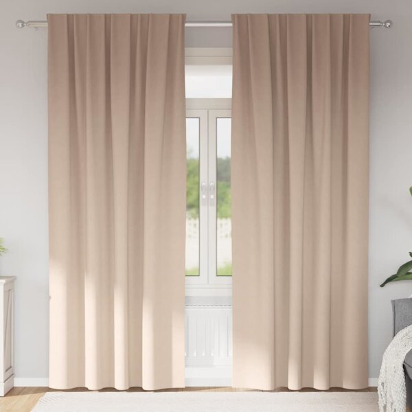 Firany blackout z kółkami 2 pcs Ciemnoszary 225 x 140 cm