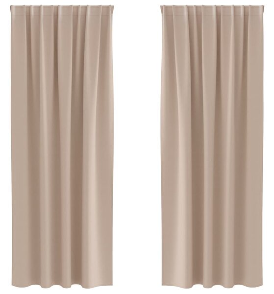 Firany blackout z kółkami 2 pcs Ciemnoszary 225 x 140 cm