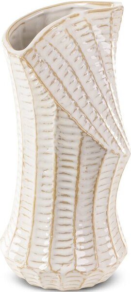 Wazon EUROFIRANY Liza 14 x 29 cm Kremowy