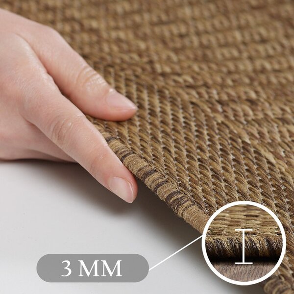 Okrągły dywan odpowiedni na zewnątrz w naturalnym kolorze ø 120 cm Giza 1410 – Ayyildiz Carpets