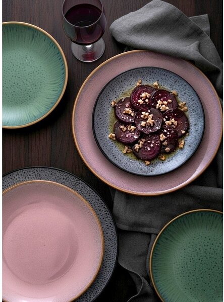 Różowy głęboki ceramiczny talerz ø 20,5 cm Glaze – Orion