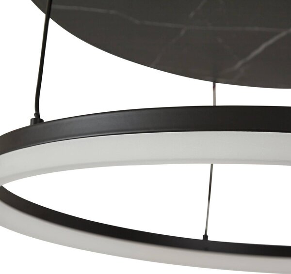 Lampa sufitowa LED Orven Lucande, możliwość ściemniania, czarny, salon / jadalnia, metal, nowoczesny