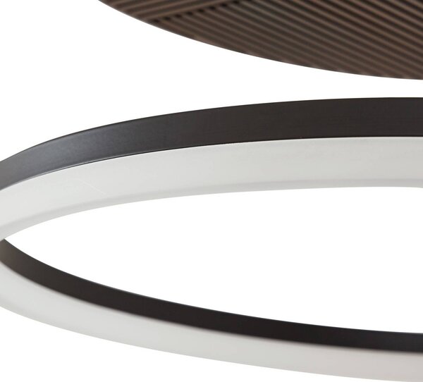Lampa sufitowa LED Orven Lucande, możliwość ściemniania, czarny, salon / jadalnia, metal, nowoczesny