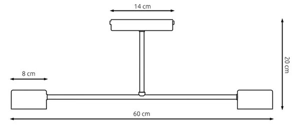 Biała nowoczesna lampa sufitowa - D133 P9-H46