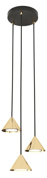 Czarno-złota lampa wisząca nad stół - 6X D129 S5-H34