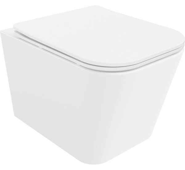 Mexen Teo miska wc Rimless Tornado z deską wolnoopadającą slim, duroplast, biała połysk - 30850600T