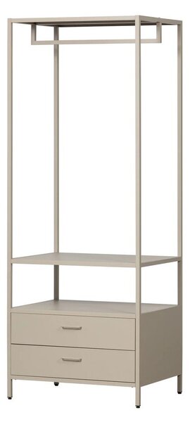 Beżowa metalowa szafa otwarta 70x185x54 cm Ferris – WOOOD