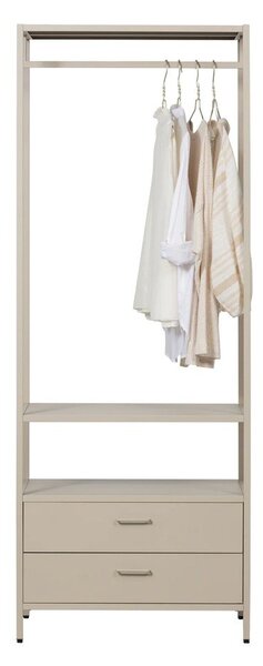Beżowa metalowa szafa otwarta 70x185x54 cm Ferris – WOOOD