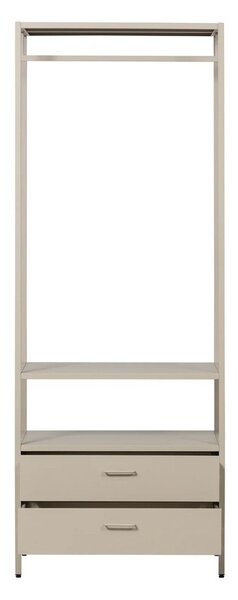 Beżowa metalowa szafa otwarta 70x185x54 cm Ferris – WOOOD