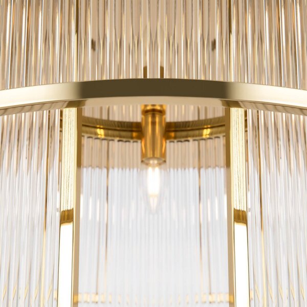 Maytoni Lampa sufitowa designerska Frame, możliwość ściemniania, mosiężny / złoty, salon / jadalnia, szkło, design