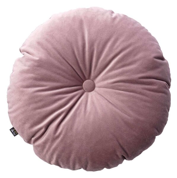 Okrągła poduszka w zgaszonym różu Candy Dot