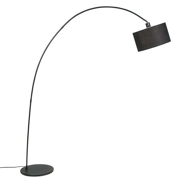 Inteligentna nowoczesna lampa podłogowa łukowa czarna z WiFi G95 - Vinossa