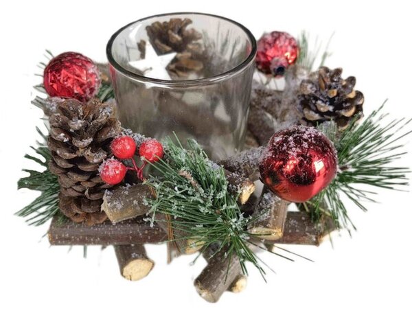 Świecznik stojący SASKA CHRISTMAS 104850 Wielokolorowy
