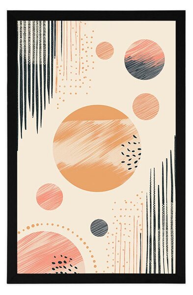 Plakat eleganckie kręgi Peach Fuzz