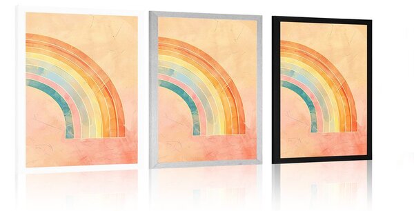 Plakat minimalistyczna tęcza Peach Fuzz