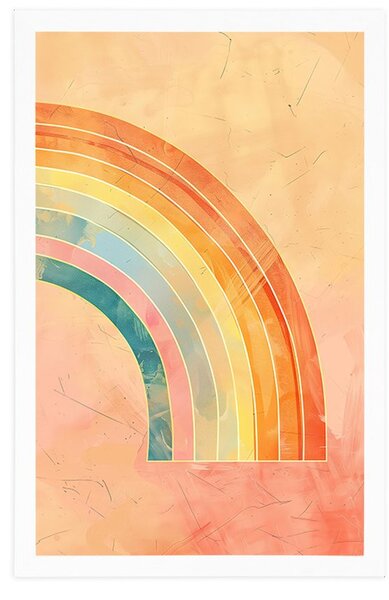 Plakat minimalistyczna tęcza Peach Fuzz